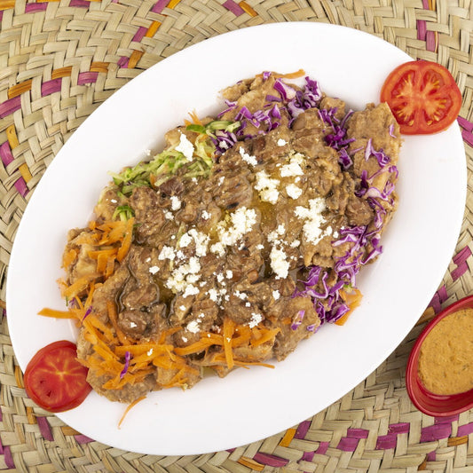 Foul fattah with baskets