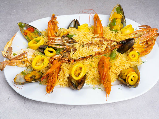 Casserole rice seafood