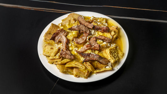 Lentil Fattah With Salat Plate